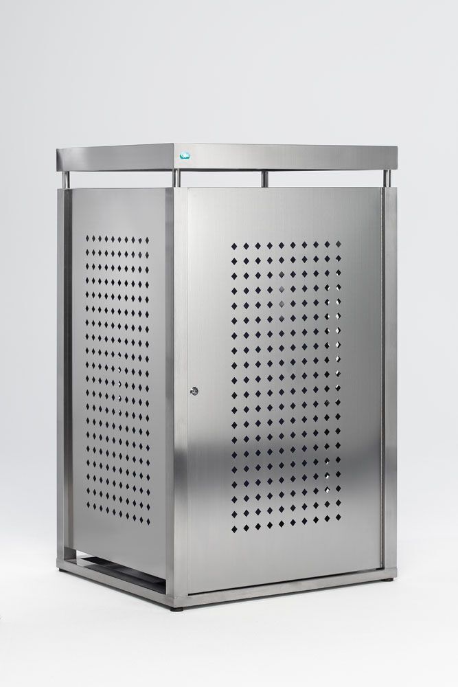 Var Müllbehälterschrank Edelstahl für 240 Liter Mülltonnen Produktbild Var Müllbehälterschrank Edelstahl für 240 Liter Mülltonnen
