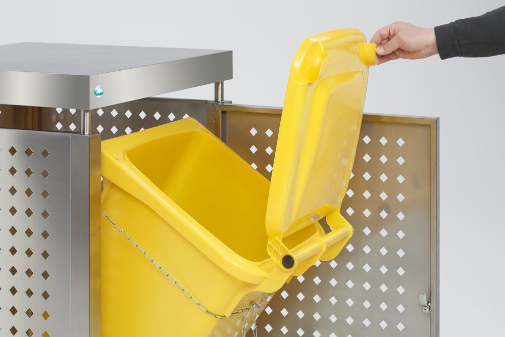 Var Müllbehälterschrank Edelstahl für 120 Liter Mülltonnen Produktbild Var Müllbehälterschrank Edelstahl für 120 Liter Mülltonnen bild 2