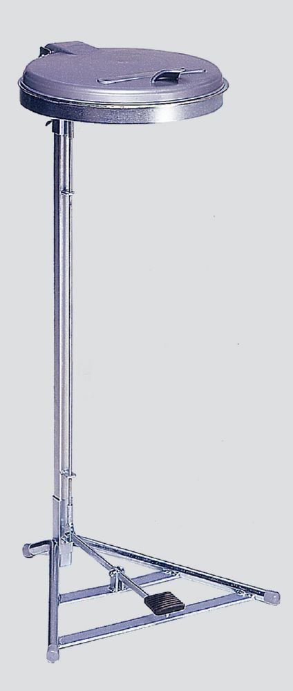 VAR Müllsackständer mit Fußpedal verzinkt KS Deckel silber Produktbild VAR Müllsackständer mit Fußpedal verzinkt KS Deckel silber bild 2
