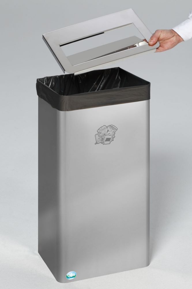 Var Papierkorb B 31 Edelstahl Produktbild Var Papierkorb B 31 Edelstahl bild 3