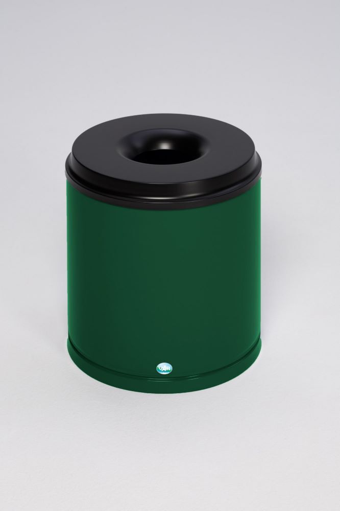 Var Papierkorb feuersicher 30 Liter grün schwarz Produktbild Var Papierkorb feuersicher 30 Liter grün schwarz