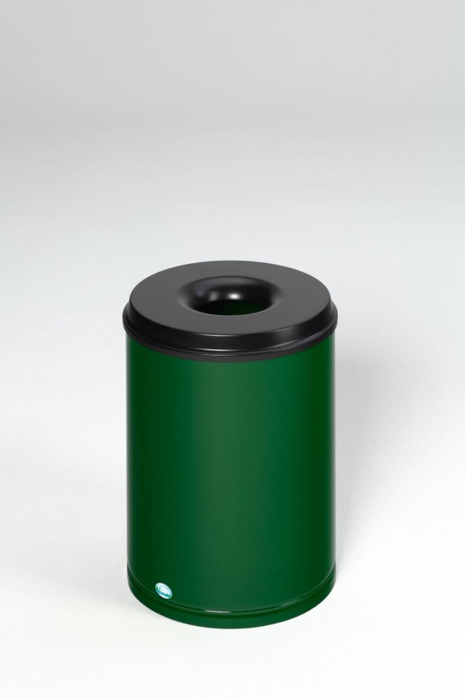 Var Papierkorb grün feuersicher 50 Liter Löschkopf schwarz Produktbild Var Papierkorb grün feuersicher 50 Liter Löschkopf schwarz