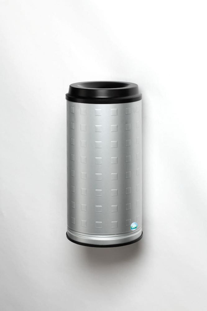 Var Papierkorb 20 Liter Wandausführung Aluminium eloxiert Produktbild Var Papierkorb 20 Liter Wandausführung Aluminium eloxiert
