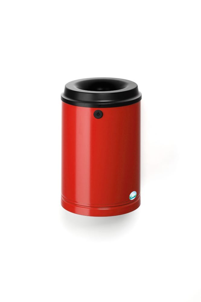 Var Papierkorb rot 15 Liter mit Wandhalterung Produktbild Var Papierkorb rot 15 Liter mit Wandhalterung