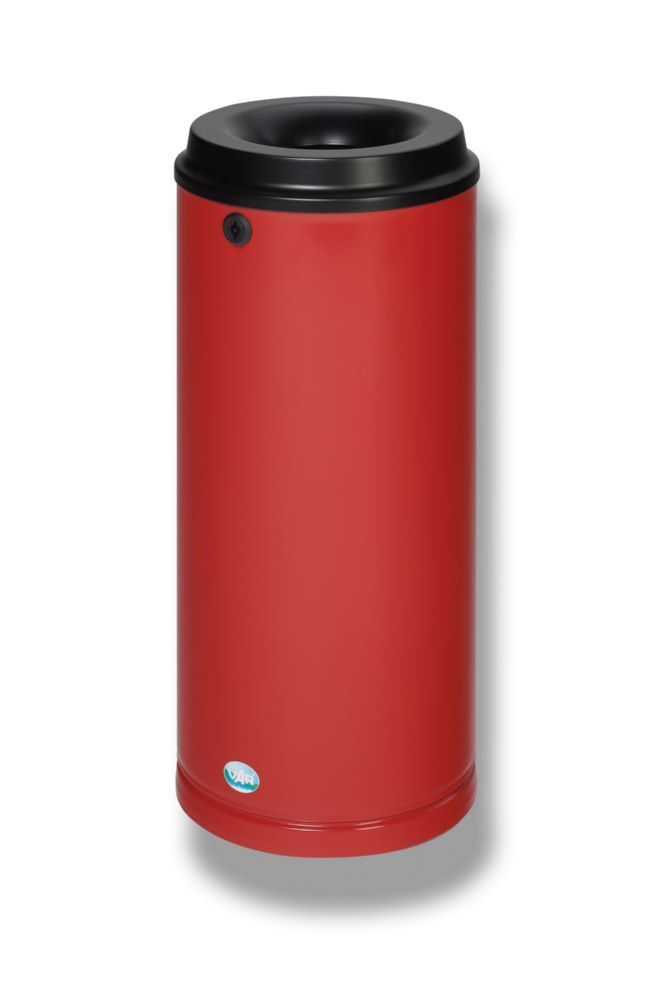 Var Papierkorb rot 24 Liter mit Wandhalterung Produktbild Var Papierkorb rot 24 Liter mit Wandhalterung