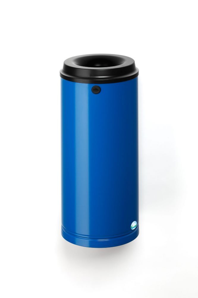 Var Papierkorb enzianblau 24 Liter mit Wandhalterung Produktbild Var Papierkorb enzianblau 24 Liter mit Wandhalterung
