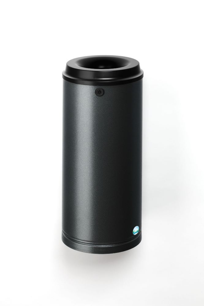 Var Papierkorb antiksilber 24 Liter mit Wandhalterung Produktbild Var Papierkorb antiksilber 24 Liter mit Wandhalterung