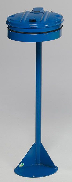 Var Standgerät Müllsackständer mit Metalldeckel blau Produktbild Var Standgerät Müllsackständer mit Metalldeckel blau