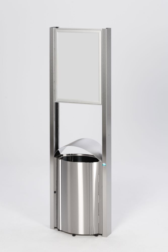 Var Standgerät Abfallbehälter AG 78 mit Werbeflächen Edelstahl 50 Liter Var Standgerät Abfallbehälter AG 78 mit Werbeflächen Edelstahl 50 Liter