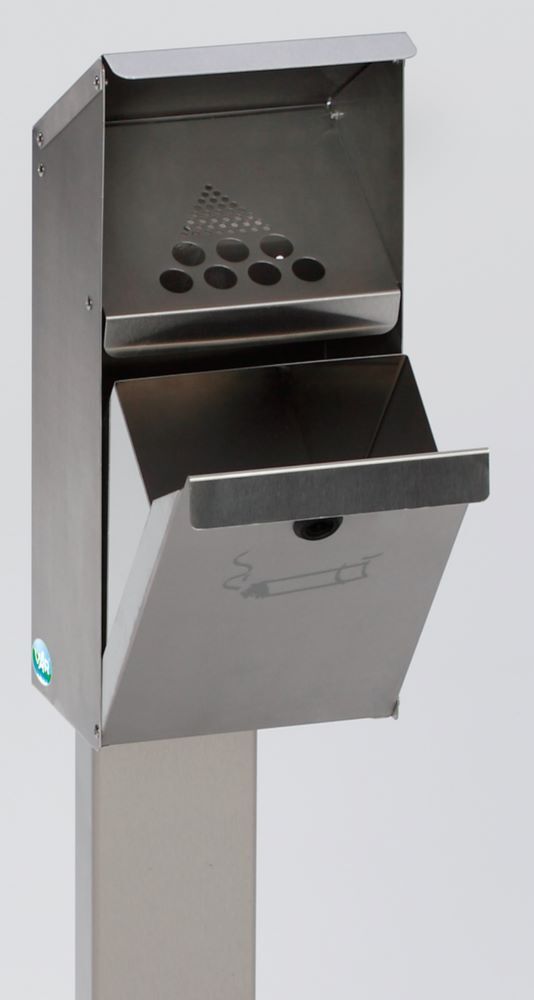 VAR Wandascher WH 41 Edelstahl mit Standfuß Produktbild VAR Wandascher WH 41 Edelstahl mit Standfuß bild 2