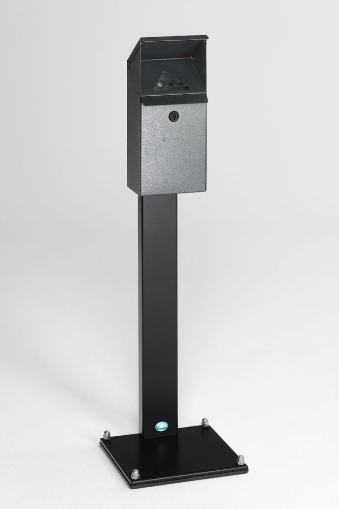 Var Wandascher WH 41 mit Standfuß schwarz antiksilber Produktbild Var Wandascher WH 41 mit Standfuß schwarz antiksilber