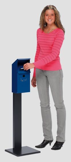 VAR Wandascher WH 41 mit Standfuß schwarz Produktbild VAR Wandascher WH 41 mit Standfuß schwarz bild 2