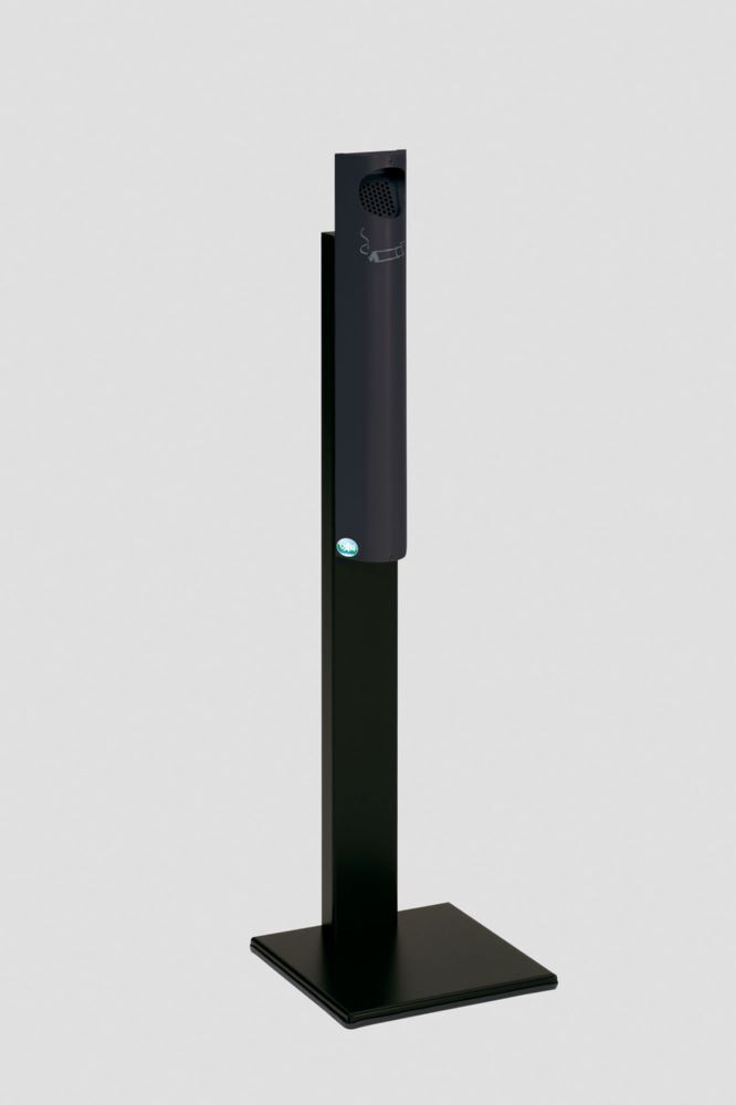 Var Wandascher B 12 mit Standfuß schwarz Stahl Höhe 1250 mm Produktbild Var Wandascher B 12 mit Standfuß schwarz Stahl Höhe 1250 mm