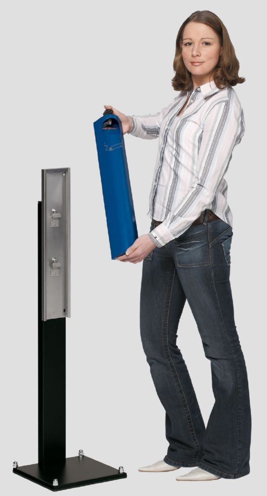 Var Wandascher B 12 verschließbar mit Standfuss schwarz Produktbild Var Wandascher B 12 verschließbar mit Standfuss schwarz bild 3