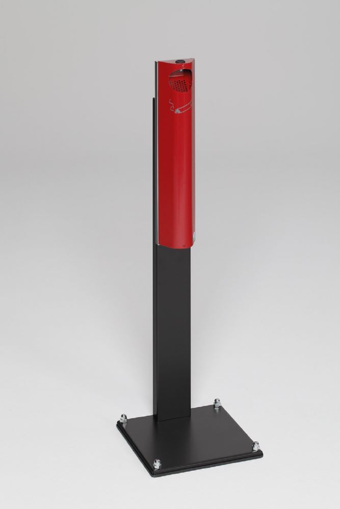 Var Wandascher B 12 verschließbar mit Standfuss rot Höhe 1250 mm Produktbild Var Wandascher B 12 verschließbar mit Standfuss rot Höhe 1250 mm