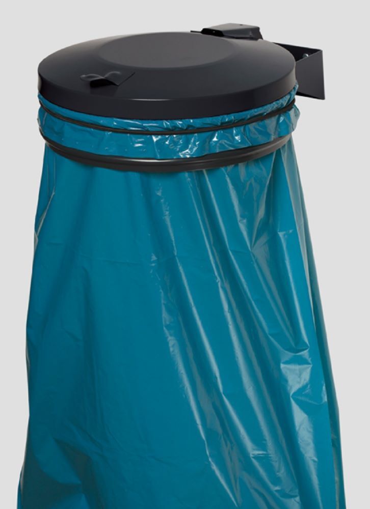 Var Wandhalterung Müllsack anthrazit mit Deckel anthrazit Produktbild Var Wandhalterung Müllsack anthrazit mit Deckel anthrazit