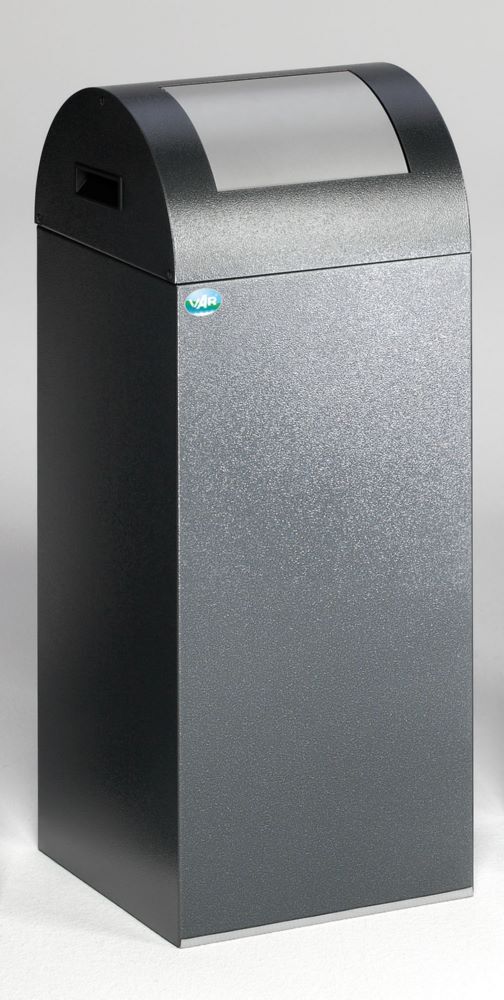 Var Wertstoffsammelgerät WSG 55 R Korpus antiksilber Einwurfklappe silber Produktbild Var Wertstoffsammelgerät WSG 55 R Korpus antiksilber Einwurfklappe silber