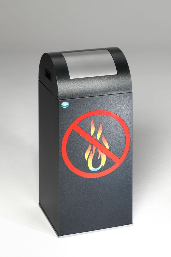 Var Wertstoffsammelgerät WSG 55 R Korpus antiksilber Einwurfklappe silber Produktbild Var Wertstoffsammelgerät WSG 55 R Korpus antiksilber Einwurfklappe silber bild 7