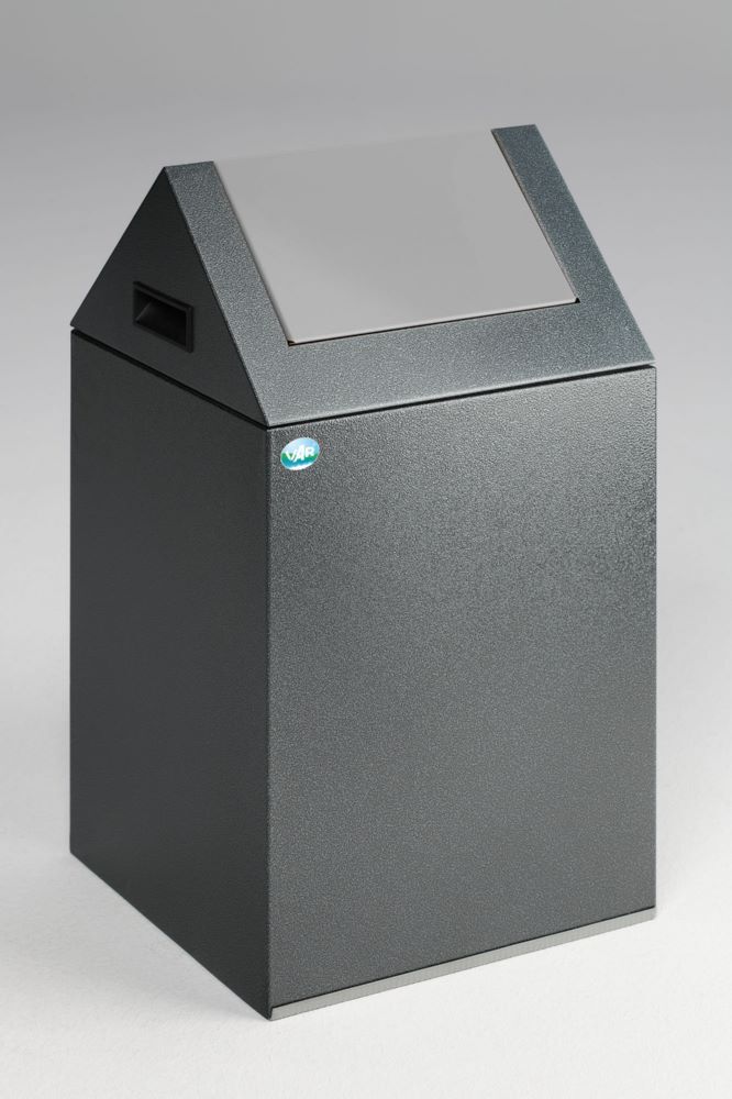 Var Wertstoffsammelgerät WSG 40 S Korpus antiksilber Einwurfklappe silber Produktbild Var Wertstoffsammelgerät WSG 40 S Korpus antiksilber Einwurfklappe silber
