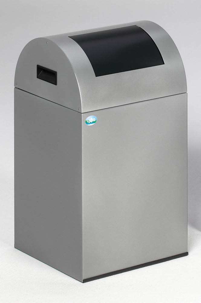 Var Wertstoffsammelgerät WSG 40 R Korpus silber Einwurfklappe anthrazit Produktbild Var Wertstoffsammelgerät WSG 40 R Korpus silber Einwurfklappe anthrazit