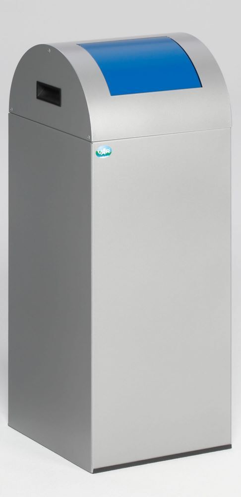 Var Wertstoffsammelgerät WSG 55 R Korpus silber Einwurfklappe enzianblau Produktbild Var Wertstoffsammelgerät WSG 55 R Korpus silber Einwurfklappe enzianblau