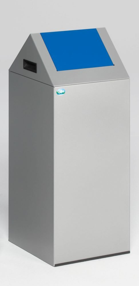 Var Wertstoffsammelgerät WSG 55 S Korpus silber Einwurfklappe enzianblau Produktbild Var Wertstoffsammelgerät WSG 55 S Korpus silber Einwurfklappe enzianblau