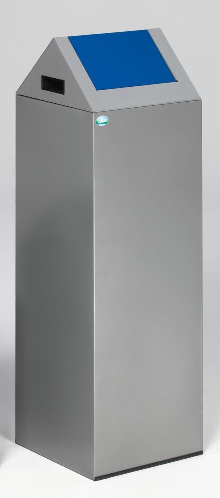 Var Wertstoffsammelgerät WSG 85 S Korpus silber Einwurfklappe enzianblau Produktbild Var Wertstoffsammelgerät WSG 85 S Korpus silber Einwurfklappe enzianblau