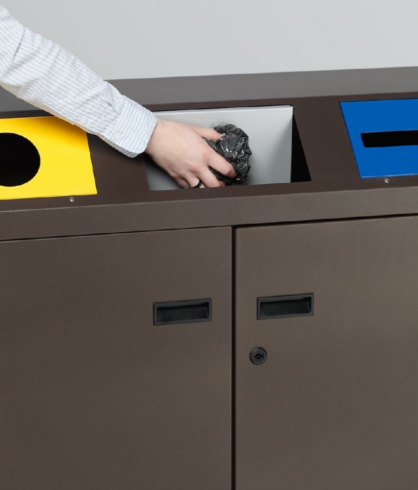 Var Wertstoffsammelstation WS 97 dunkelbraun Var Wertstoffsammelstation WS 97 dunkelbraun