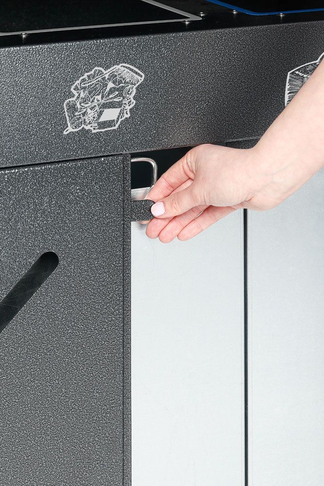 Var Wertstoffsammelstation WS 89 mit 3 Fächer 300 Liter antiksilber Produktbild Var Wertstoffsammelstation WS 89 mit 3 Fächer 300 Liter antiksilber bild 5