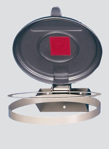 Var Müllsackhalter WSK Wandgerät KS Deckel silber Produktbild Var Müllsackhalter WSK Wandgerät KS Deckel silber