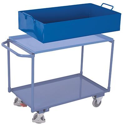 Variofit Abnehmbare Stahlblechwanne für Tischwagen enzianblau Produktbild Variofit Abnehmbare Stahlblechwanne für Tischwagen enzianblau