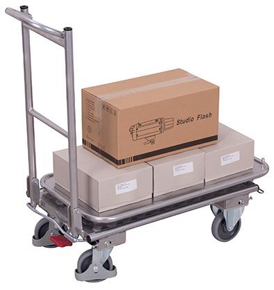 Variofit Aluminium Klappbügelwagen mit 2 Etagen Traglast 150kg Produktbild Variofit Aluminium Klappbügelwagen mit 2 Etagen Traglast 150kg