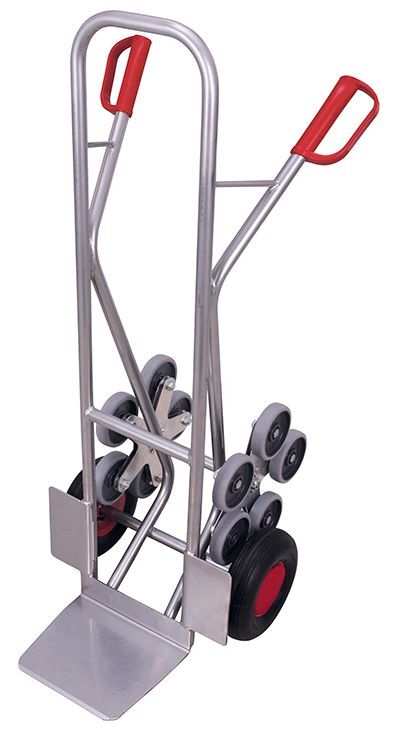 Variofit Aluminium Treppenkarre 2 fünfarmige Radsterne Traglast 200kg Produktbild Variofit Aluminium Treppenkarre 2 fünfarmige Radsterne Traglast 200kg bild 2