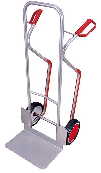 Variofit Aluminiumkarre mit großer Schaufel Traglast 200kg 605x660x1305mm Produktbild Variofit Aluminiumkarre mit großer Schaufel Traglast 200kg 605x660x1305mm