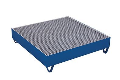 Variofit Auffangwanne mit Gitterrost für 4 Fässer jeweils 200 Liter Produktbild Variofit Auffangwanne mit Gitterrost für 4 Fässer jeweils 200 Liter