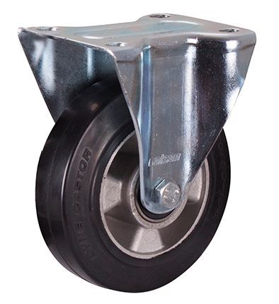 Variofit Bockrolle Elastikvollgummi 160x50mm schwarz Produktbild Variofit Bockrolle Elastikvollgummi 160x50mm schwarz