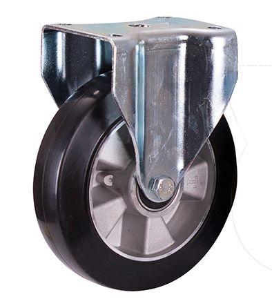 Variofit Bockrolle Elastikvollgummi 200x50mm schwarz Produktbild Variofit Bockrolle Elastikvollgummi 200x50mm schwarz