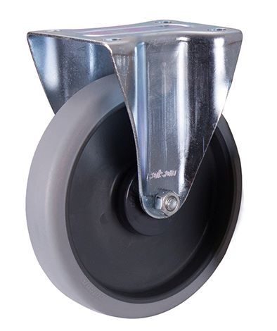 Variofit Bockrolle 200x40mm grau thermoplastisch Traglast 225kg Produktbild Variofit Bockrolle 200x40mm grau thermoplastisch Traglast 225kg