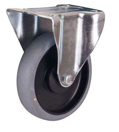 Variofit Bockrolle 125x32mm grau elektrisch leitfähig Produktbild Variofit Bockrolle 125x32mm grau elektrisch leitfähig