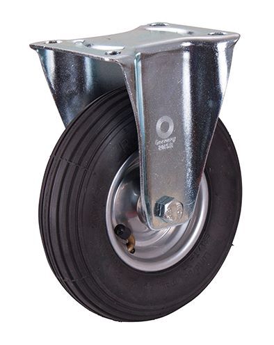 Variofit Bockrolle mit Luftreifen 200x50mm schwarz Traglast 75kg Produktbild Variofit Bockrolle mit Luftreifen 200x50mm schwarz Traglast 75kg