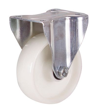 Variofit Bockrolle Polyamid 125x38mm weiß Traglast 200kg Produktbild Variofit Bockrolle Polyamid 125x38mm weiß Traglast 200kg