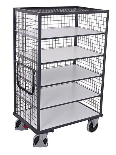 Variofit ESD Etagenwagen fest verschweißt 1115 x 730 x 1810 mm Produktbild Variofit ESD Etagenwagen fest verschweißt 1115 x 730 x 1810 mm
