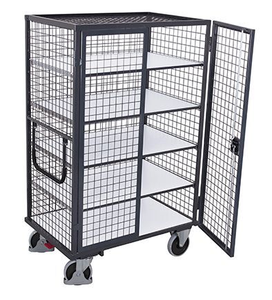 Variofit ESD Etagenwagen fest verschweißt 5 Etagen 1115x730x1810mm Variofit ESD Etagenwagen fest verschweißt 5 Etagen 1115x730x1810mm