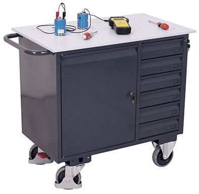 Variofit ESD Werkstattwagen mit 6 Schubladen Traglast 400kg 1110x600x960mm Produktbild Variofit ESD Werkstattwagen mit 6 Schubladen Traglast 400kg 1110x600x960mm