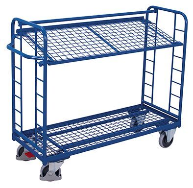 Variofit Etagenwagen 1805x650x1275mm mit 2 Drahtgitterböden Produktbild Variofit Etagenwagen 1805x650x1275mm mit 2 Drahtgitterböden