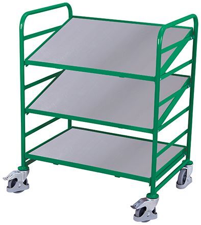 Variofit Eurokastenwagen mit 3 Holzböden 935x665x1125mm Produktbild Variofit Eurokastenwagen mit 3 Holzböden 935x665x1125mm bild 2