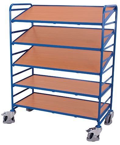 Variofit Eurokastenwagen 1350x665x1700mm mit 5 Holzböden Produktbild Variofit Eurokastenwagen 1350x665x1700mm mit 5 Holzböden