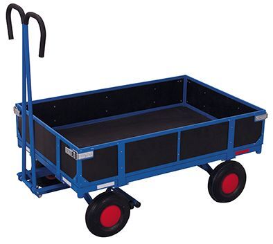 Variofit Handpritschenwagen mit Bordwand B1135 x T730 x H1200 mm Produktbild Variofit Handpritschenwagen mit Bordwand B1135 x T730 x H1200 mm