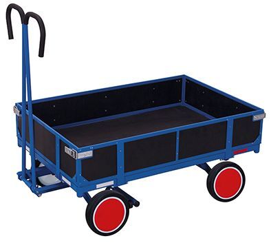 Variofit Handpritschenwagen mit Bordwand 1335x830x1200mm Traglast 700kg Produktbild Variofit Handpritschenwagen mit Bordwand 1335x830x1200mm Traglast 700kg