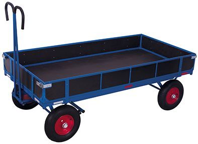 Variofit Handpritschenwagen mit Bordwand 1280x830x1340mm Traglast 1000kg Produktbild Variofit Handpritschenwagen mit Bordwand 1280x830x1340mm Traglast 1000kg